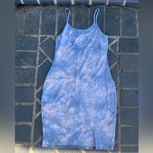 Wild Fable Body Con Tie Dye Dress Blue